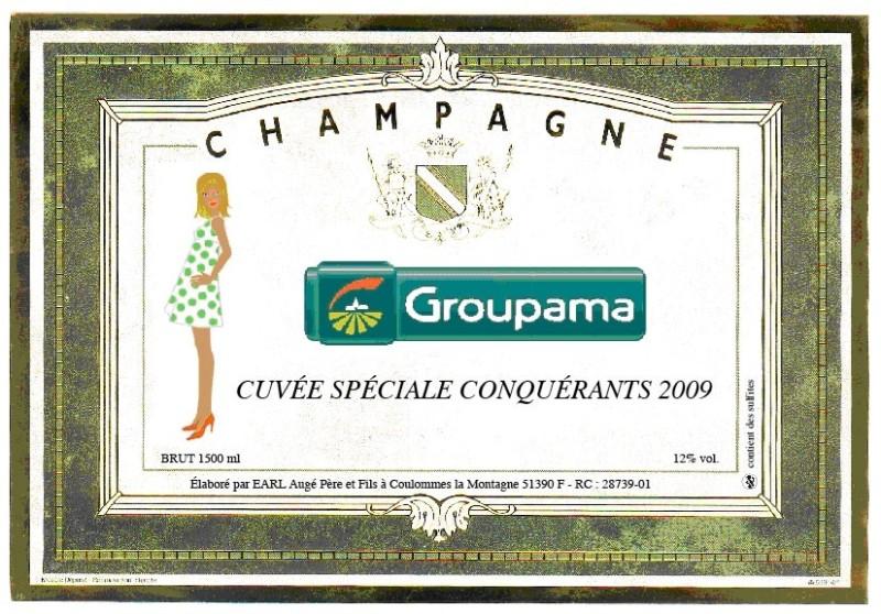 Etiquette de champagne avec logo entreprise